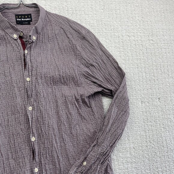 The Kooples Sport Red gingham Plaid Classic Button Up Long sleeve Shirt Men S - Picture 4 of 15